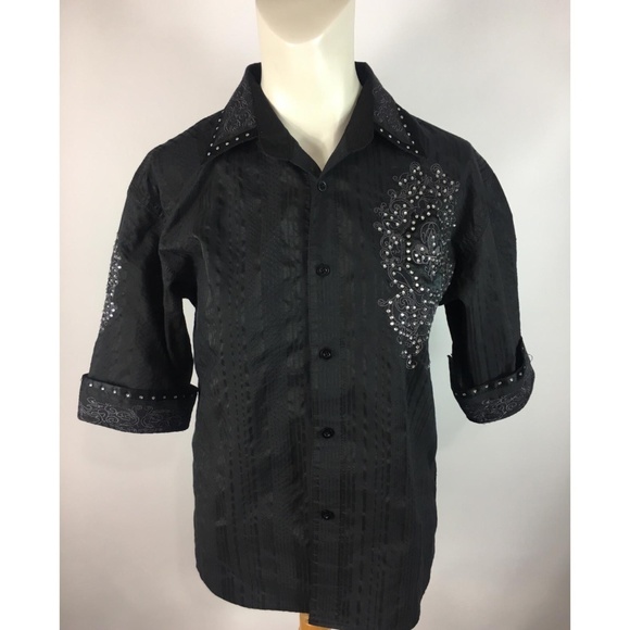 Lamasini Tops - Lamasini Embroider Button Down western Shirt Top